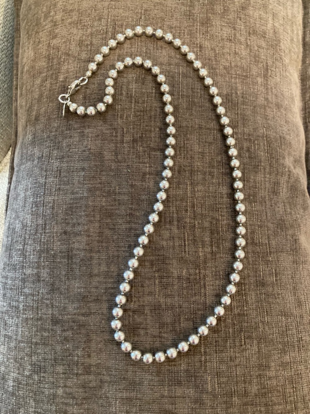Silver Beaded Necklace